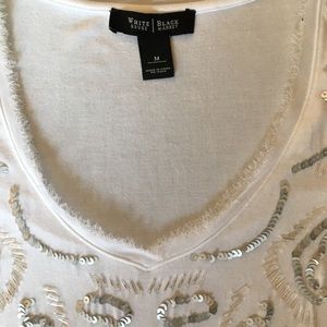 White House Black Market Top with Sequins Medium